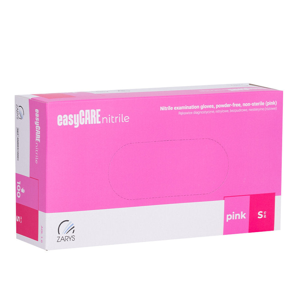Disposable nitrile protective gloves Easycare nitrile Pink size Small