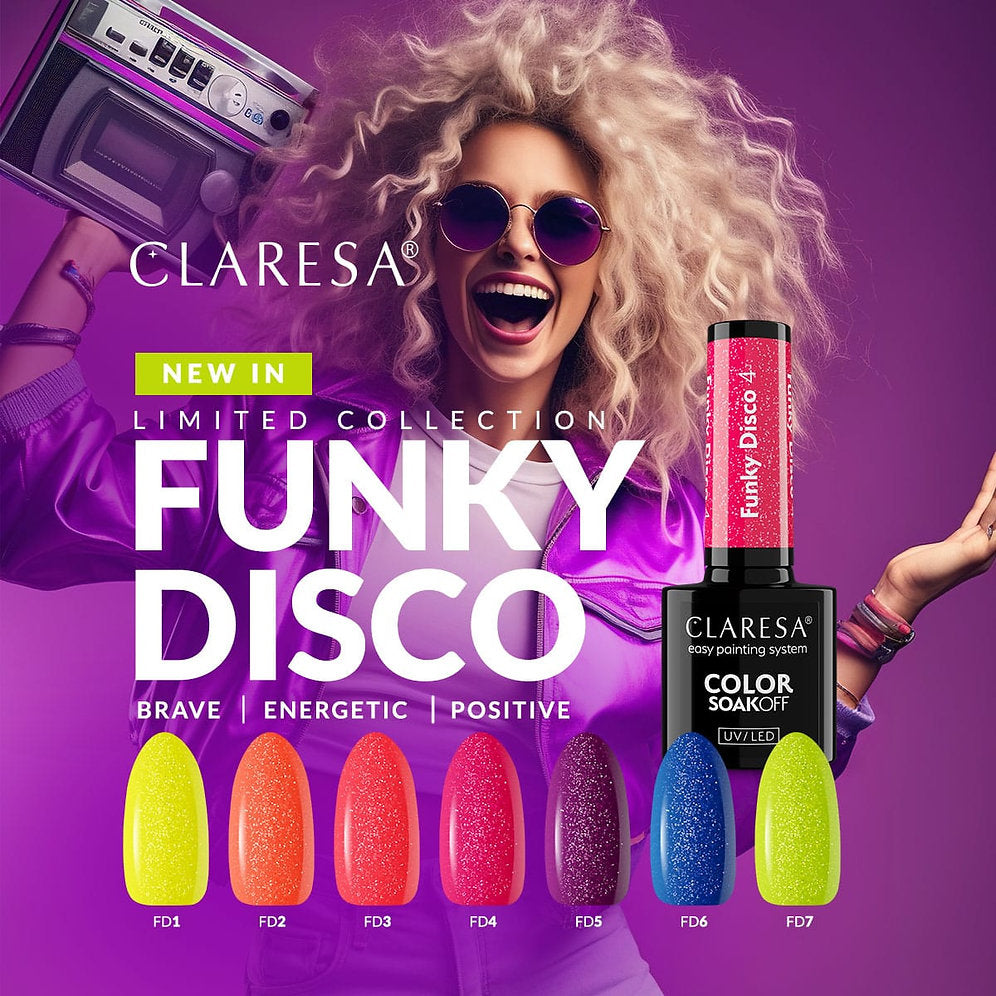 Claresa FUNKY DISCO 1 Gel Nail Polish 5 g (Limited Collection)