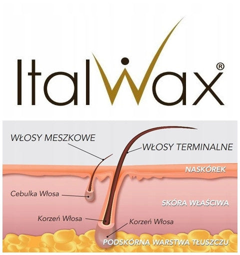 ItalWax Azulen Film Wax, a low-temperature hard wax in drops, for strip-free hair removal, 500 g