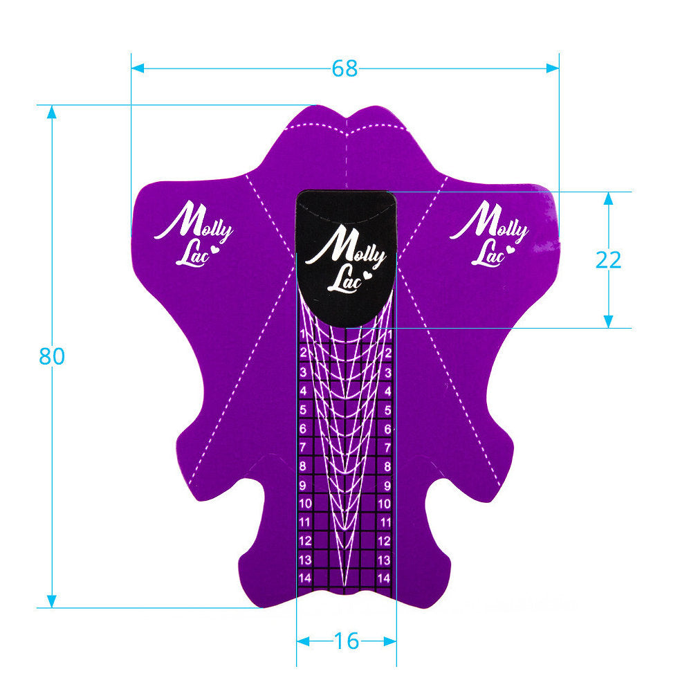 Nail Forms Templates Stiletto Long MollyLac 500 pcs