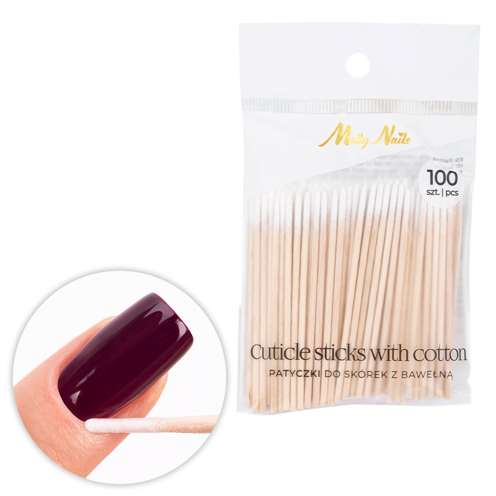 Molly Nails wooden cotton buds 7cm 100pcs