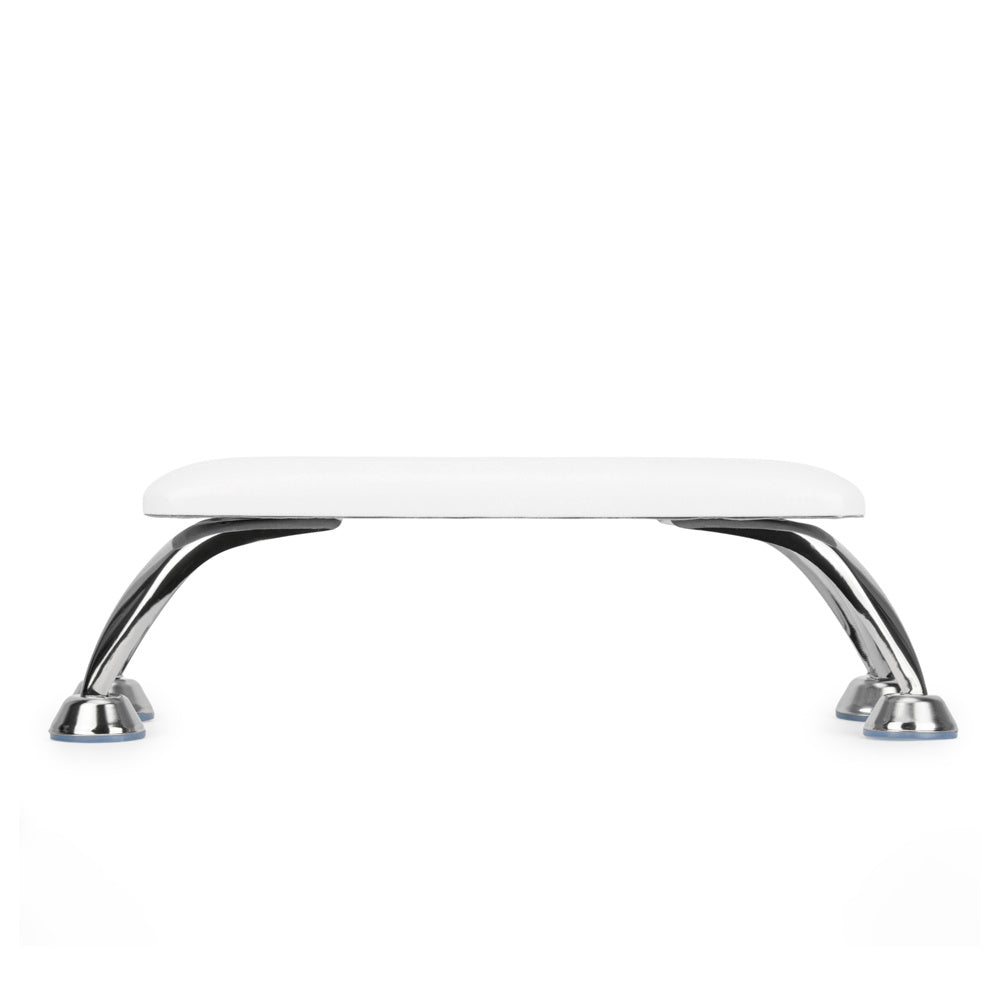 Molly Nails Manicure Stand with Silver Legs, White