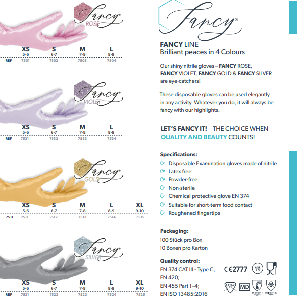 FANCY® SILVER Gloves Medium