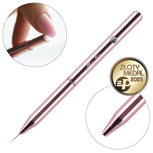 Automatic Liner Medium Pro Art Rose Gold Molly Nails 9mm Brush