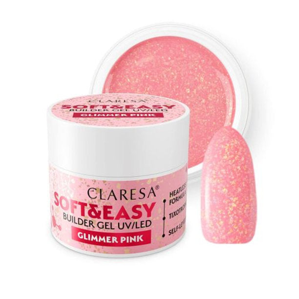 Claresa SOFT&EASY Builder Gel GLIMMER PINK 45g