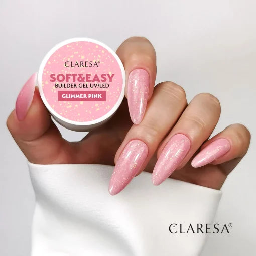 Claresa SOFT&EASY Builder Gel GLIMMER PINK 45g