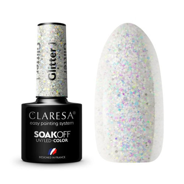Claresa GLITTER 1 Gel Polish 5 ml