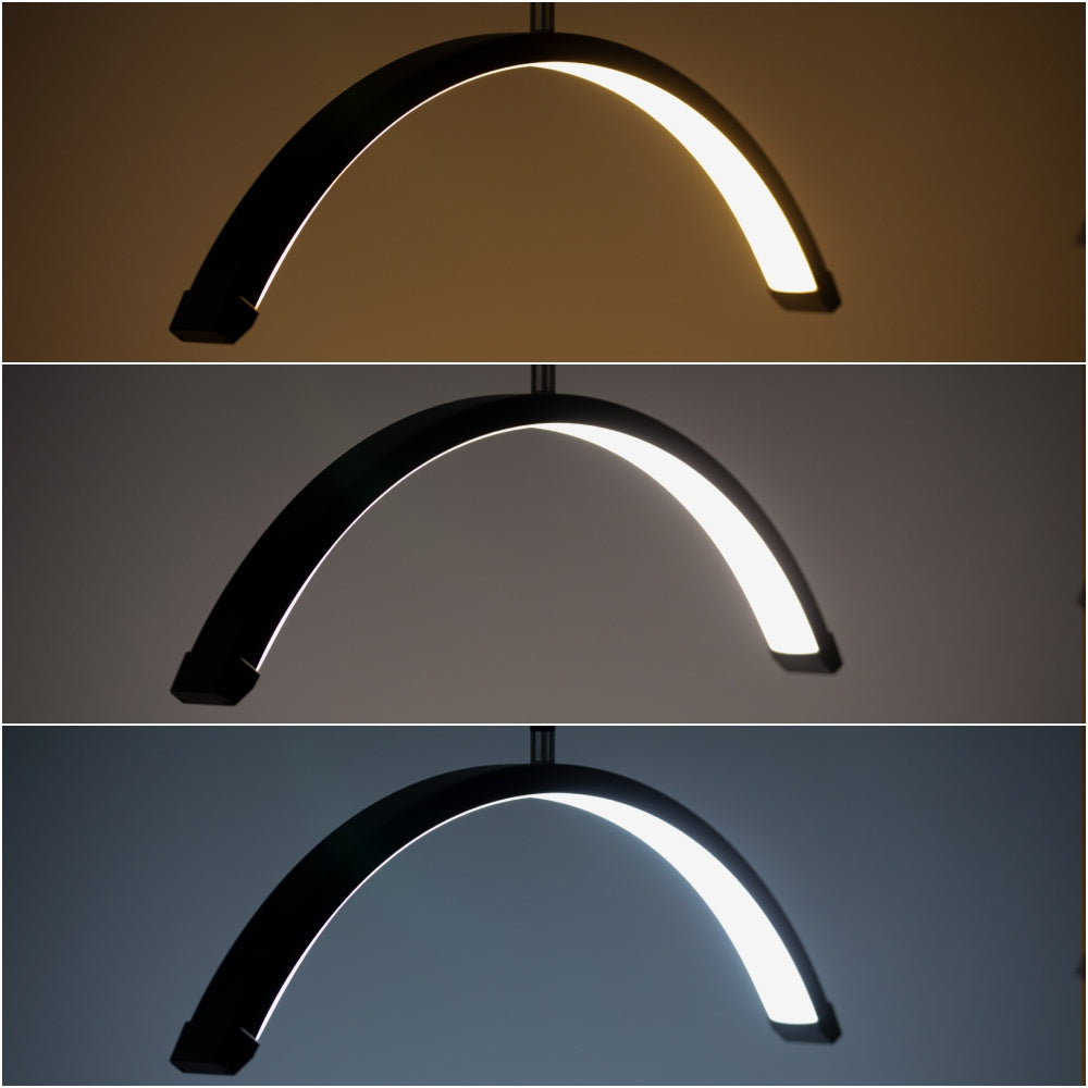 Arc floor lamp 36W LED , shadowless, Moon Light, black