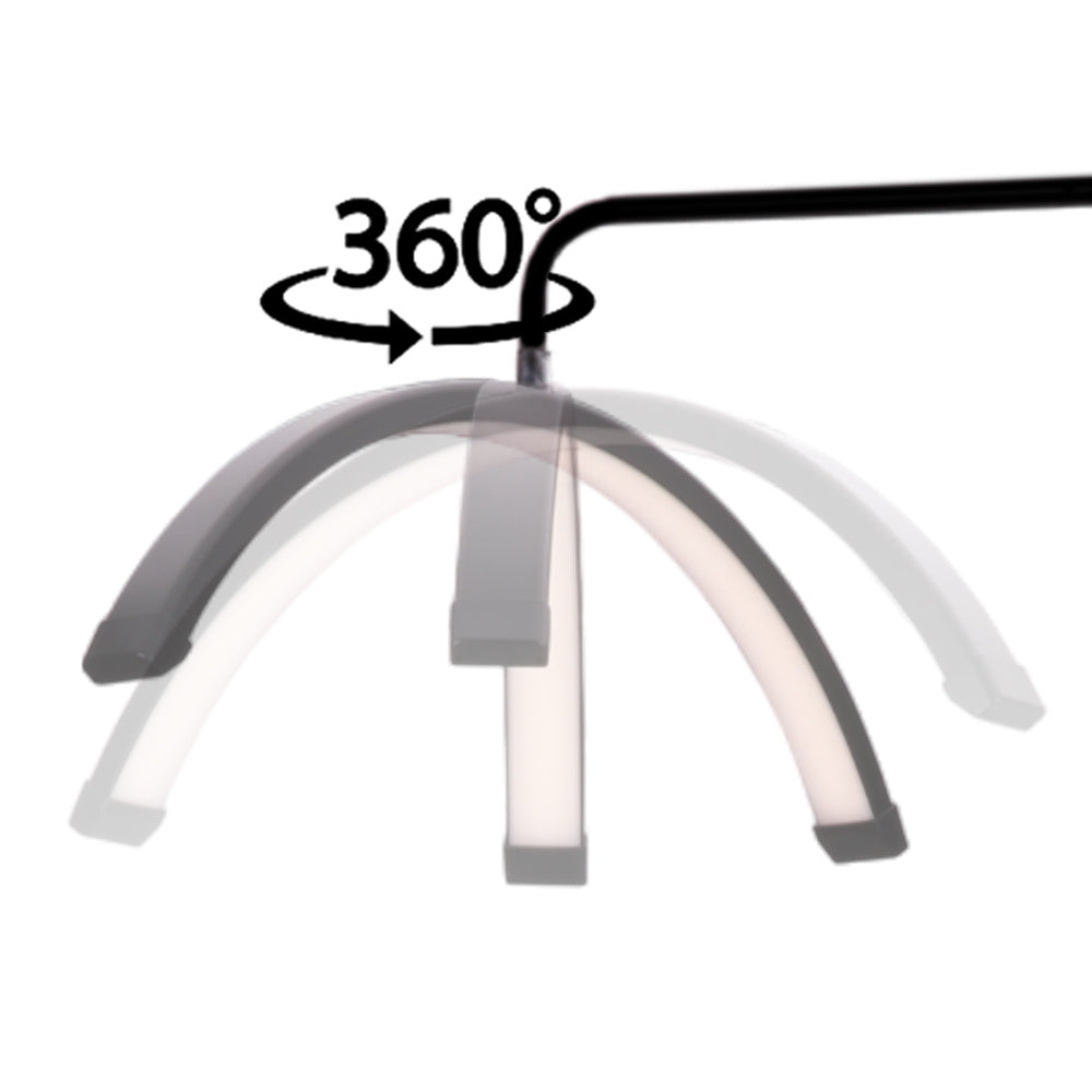 Arc floor lamp 36W LED , shadowless, Moon Light, black
