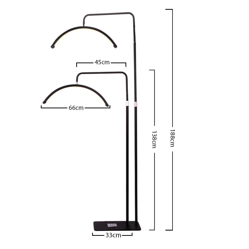 Arc floor lamp 36W LED , shadowless, Moon Light, black