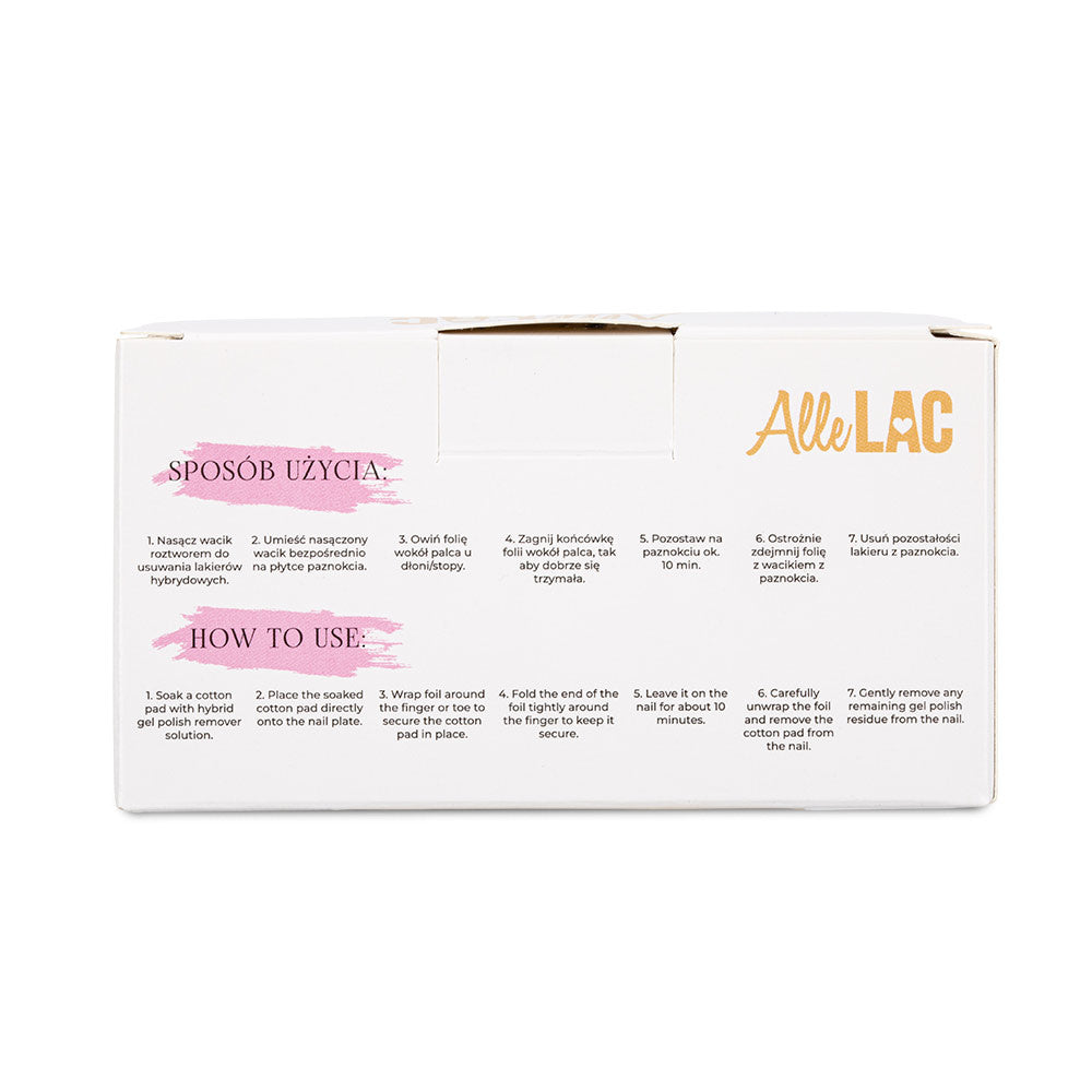 AlleLac gel polish removal foil wraps, 100 pcs