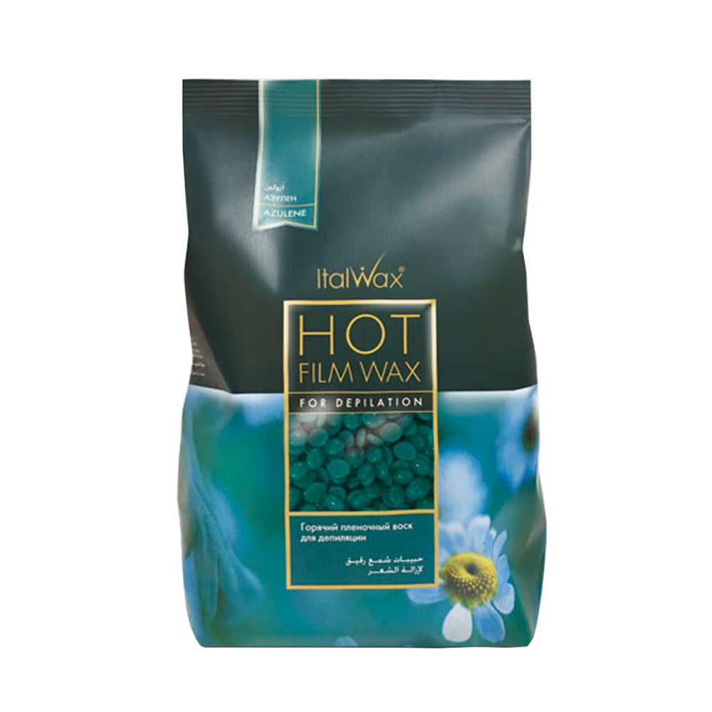 ItalWax Azulen Film Wax, a low-temperature hard wax in drops, for strip-free hair removal, 500 g