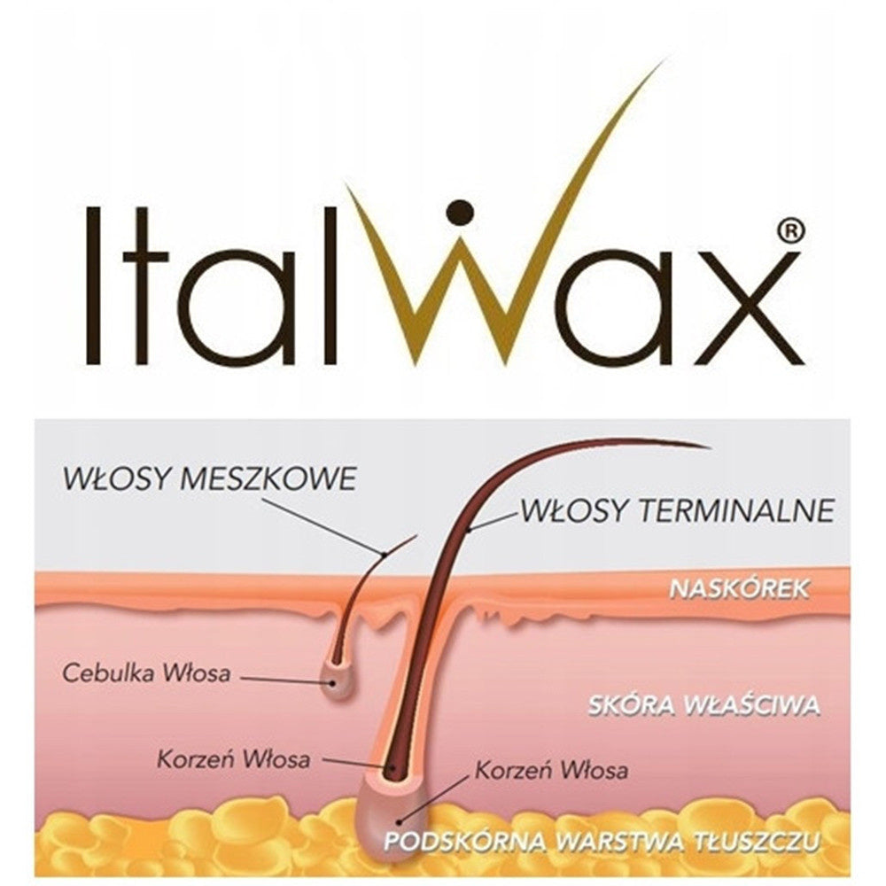 ItalWax Natural Film Wax, a low-temperature hard wax in drops for strip-free hair removal, 500 g