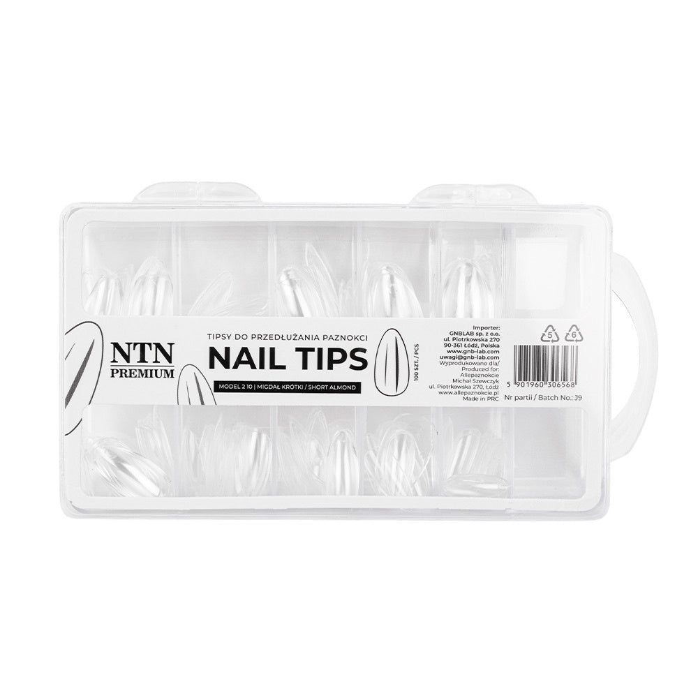 Nail Tips Premium Short Almond tips for quick nail extensions 100 pcs