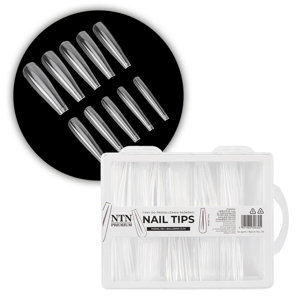 Nail Tips Premium Ballerina Slim tips for quick nail extensions 100 pcs