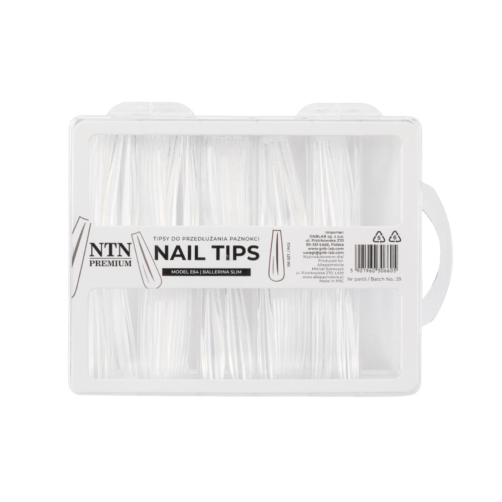 Nail Tips Premium Ballerina Slim tips for quick nail extensions 100 pcs