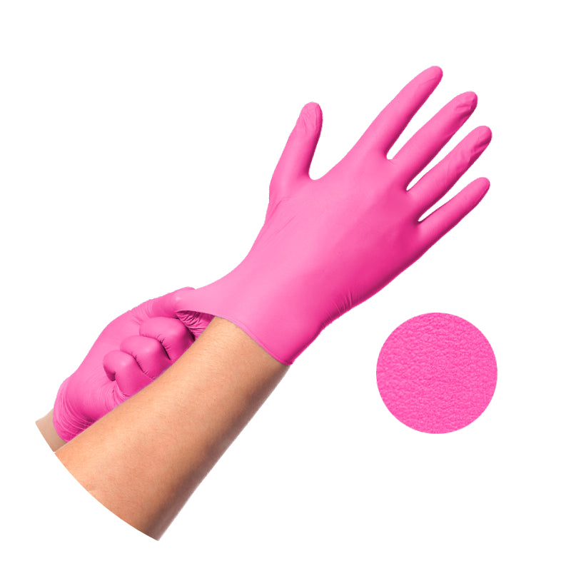 Pink Disposable Gloves size Medium