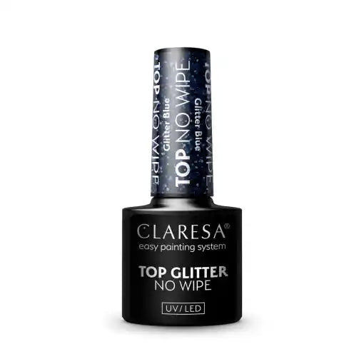 CLARESA TOP NO WIPE 5 ml Glitter Blue