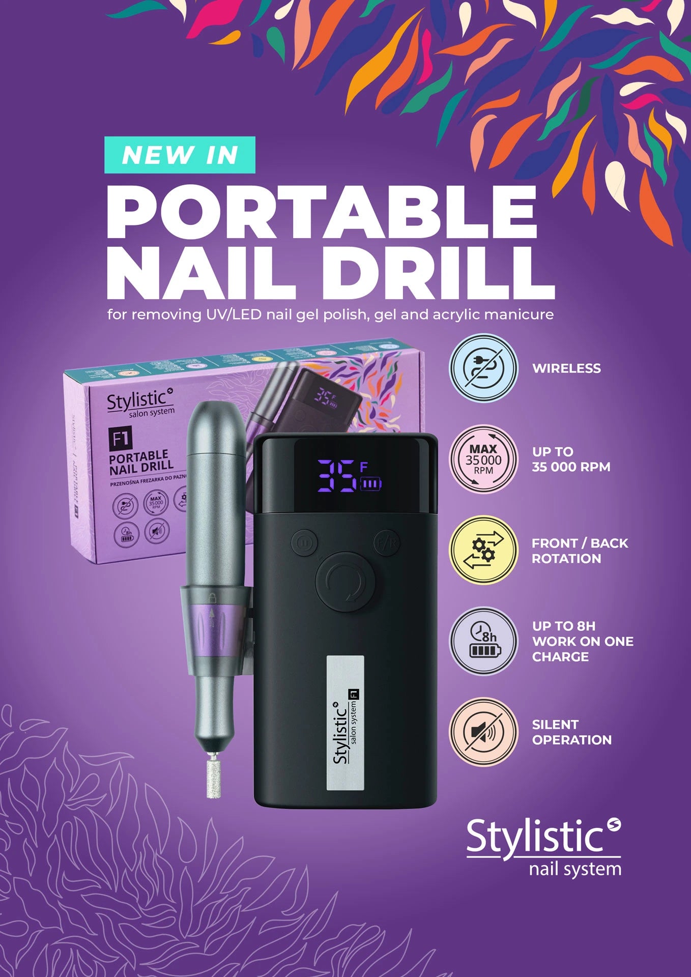 STYLISTIC Portable Nail Drill Machine F1