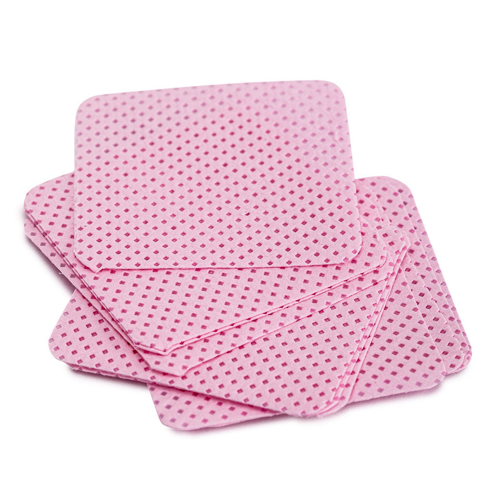 Perforated dust-free nail wipes pink 5x5 cm 200 pcs