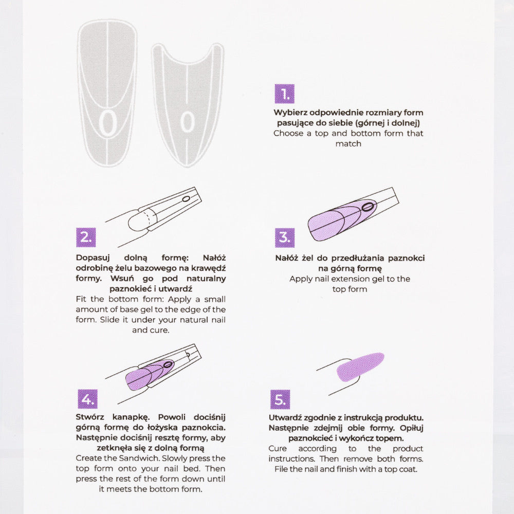 Sandwich dual forms for building nails, oval, 15 sizes, 240 pcs.