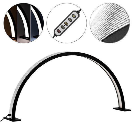 LED Cosmetic arc lamp 35W desk shadowless black with cubic zirconia size L