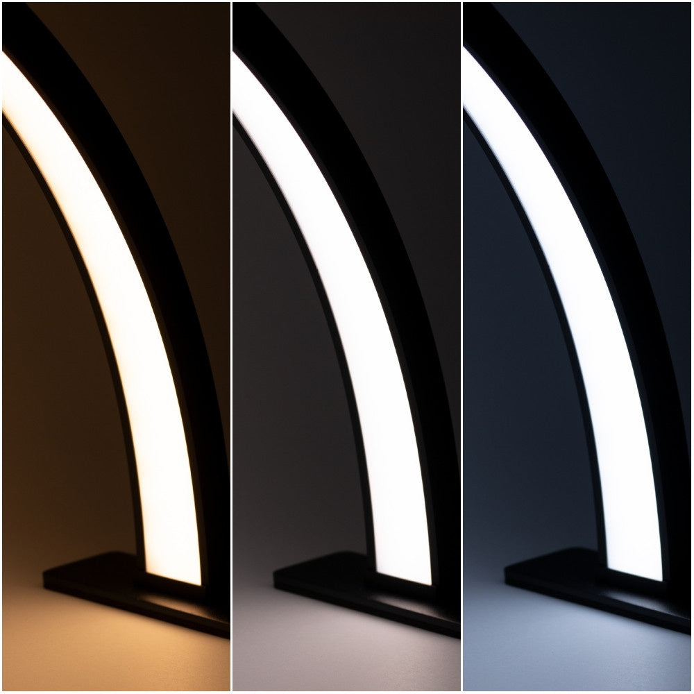 LED Cosmetic arc lamp 35W desk shadowless black with cubic zirconia size L