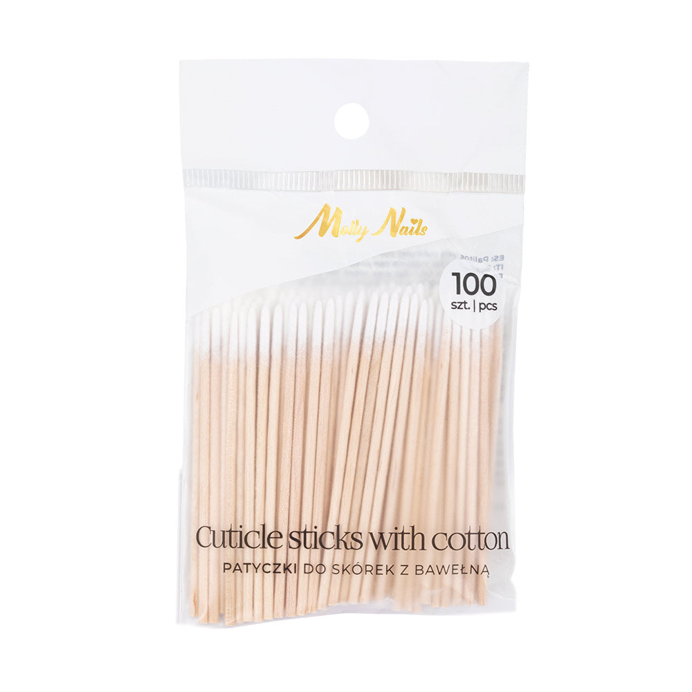 Molly Nails wooden cotton buds 7cm 100pcs