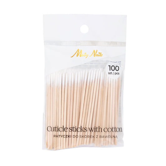 Molly Nails wooden cotton buds 7cm 100pcs