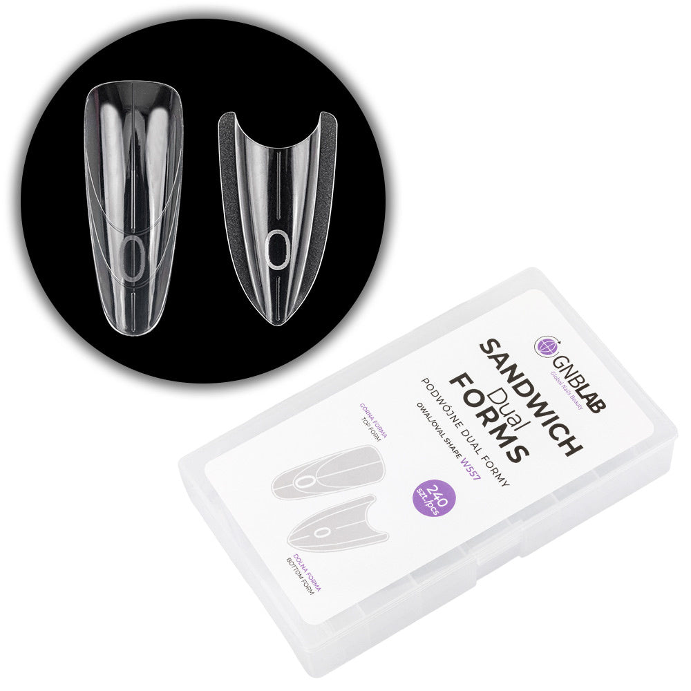 Sandwich dual forms for building nails, oval, 15 sizes, 240 pcs.