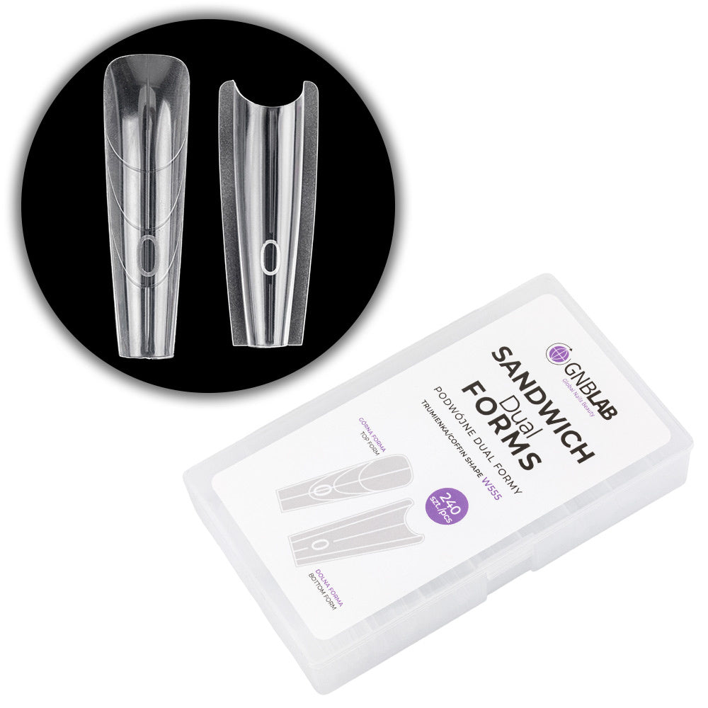 Sandwich dual forms for building nails, coffin, 15 sizes, 240 pcs.