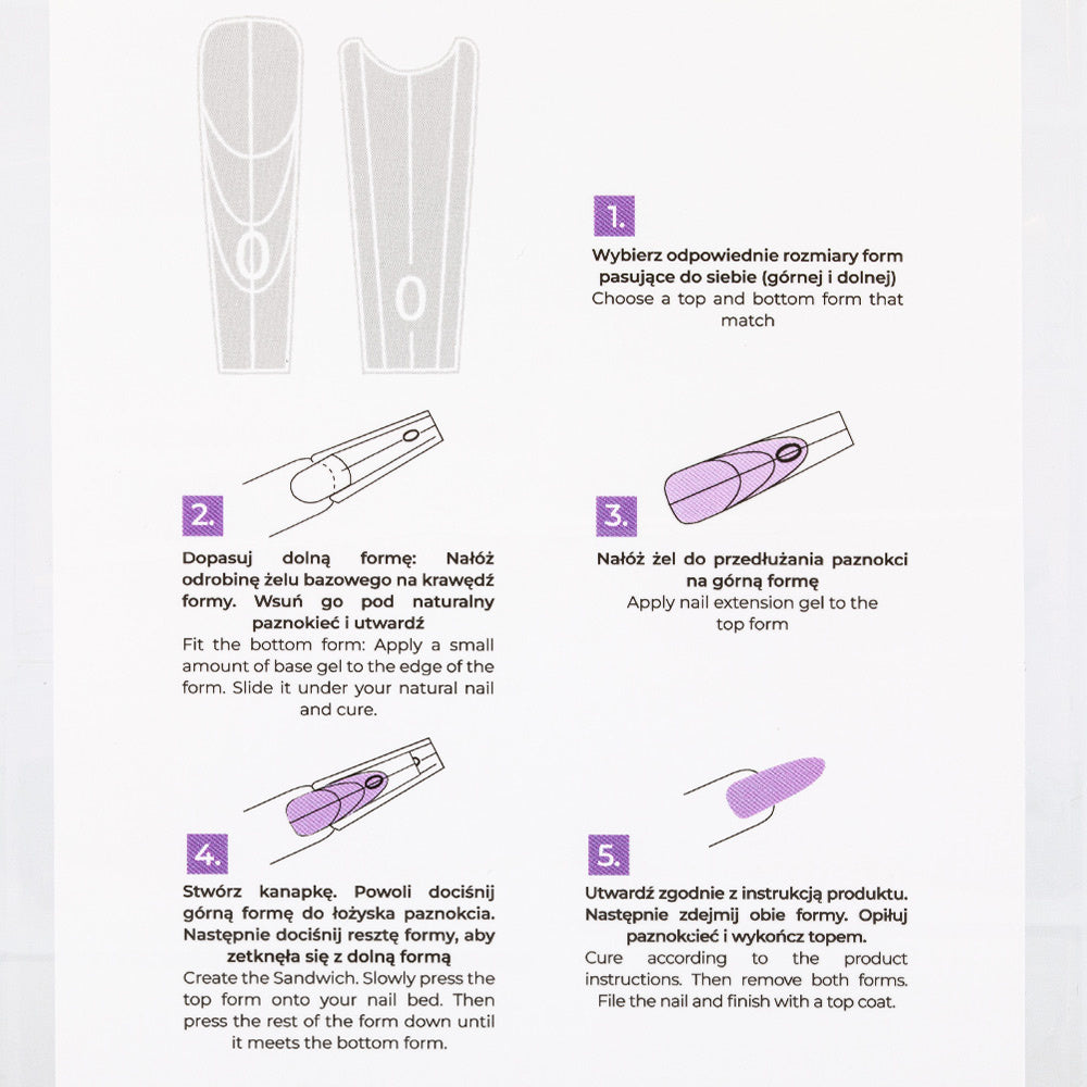 Sandwich dual forms for building nails, coffin, 15 sizes, 240 pcs.
