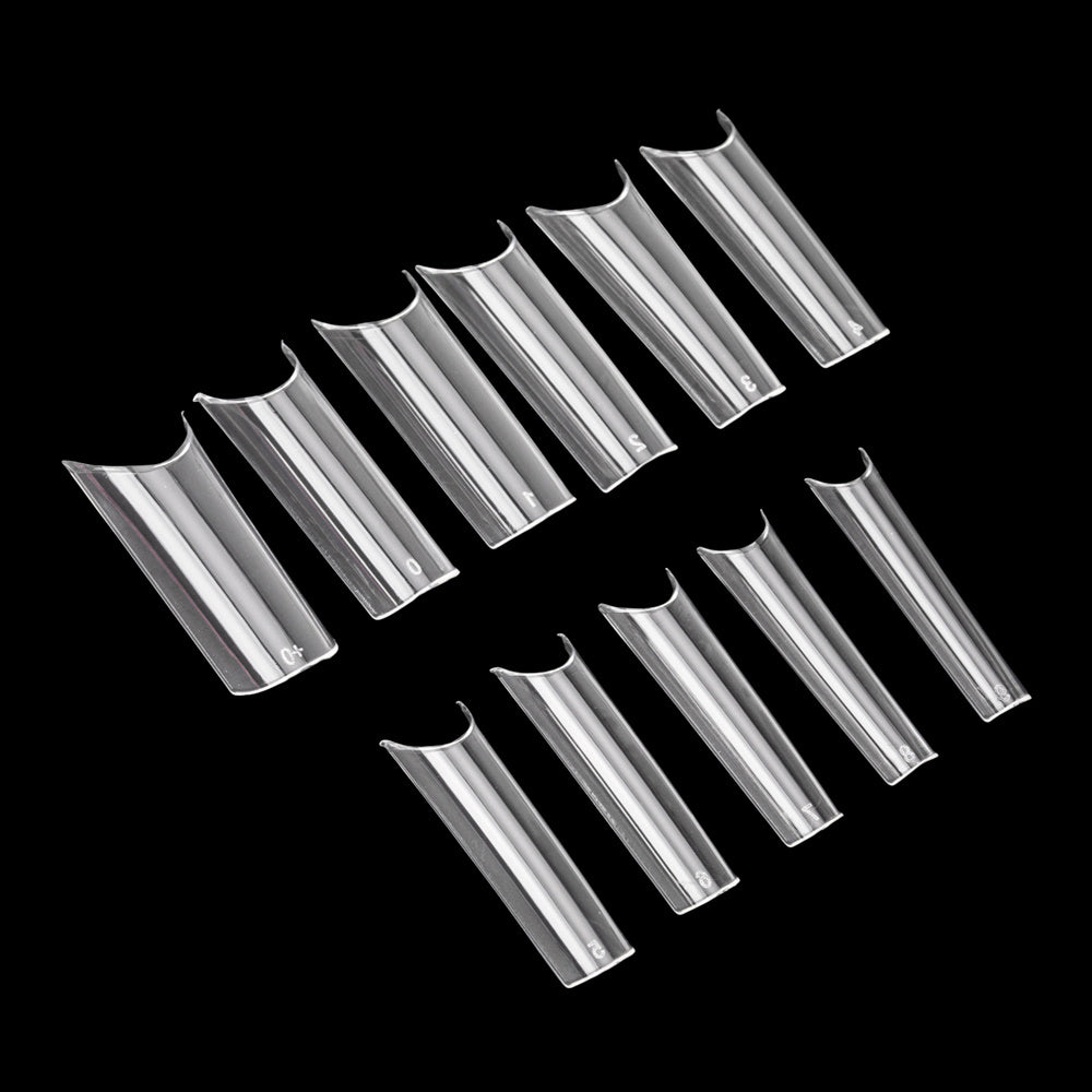 Nail Tips Premium square tunnel tips for quick nail extensions 100 pcs