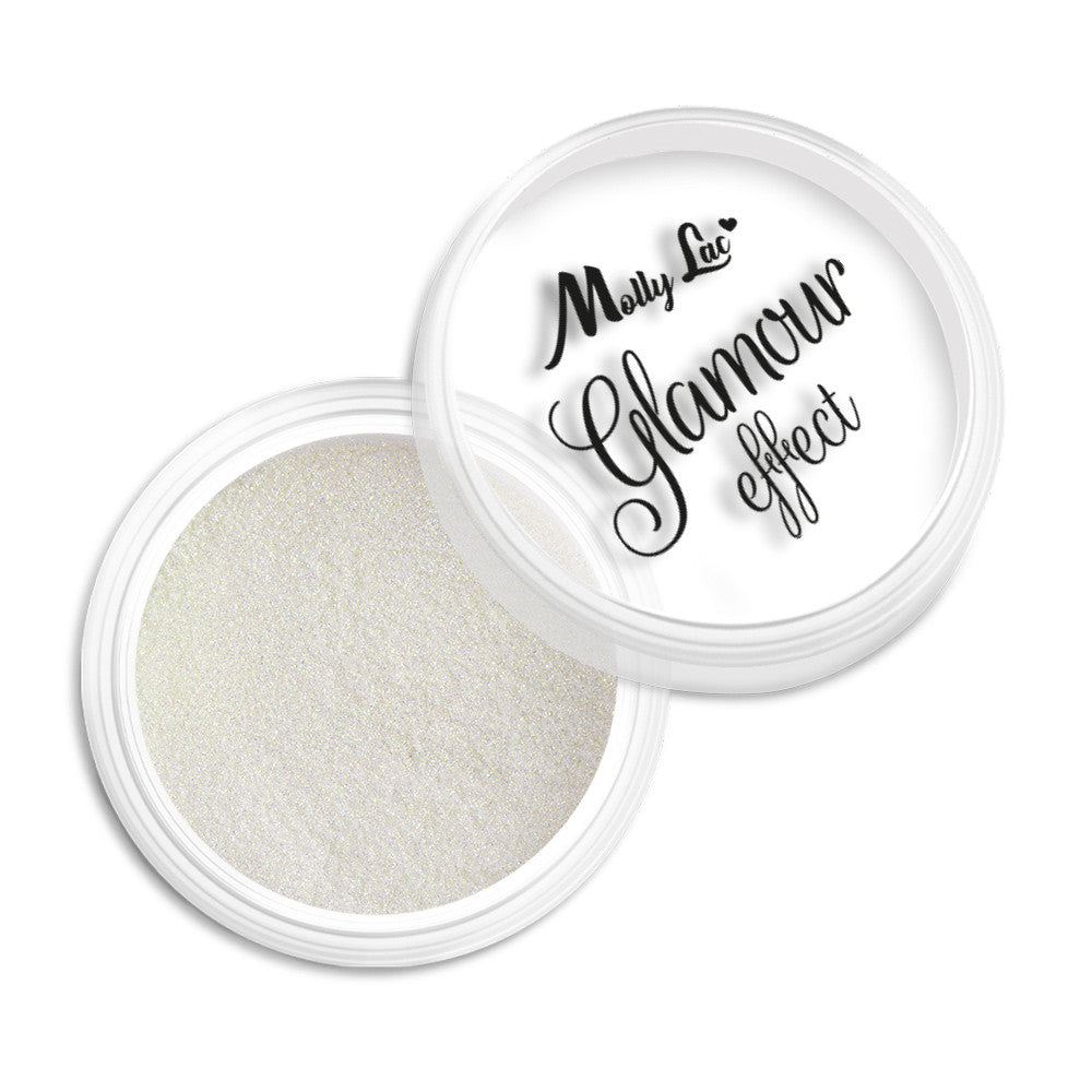 Glamour Effect Gold Nail Powder (Bride White)